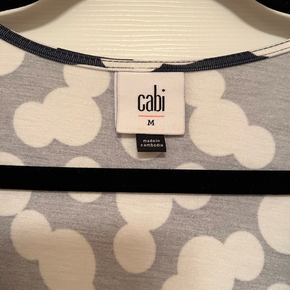 Cabi The Perfect Wrap Dress Size Medium-Navy and White-High Low Hem #5955 - Picture 7 of 9